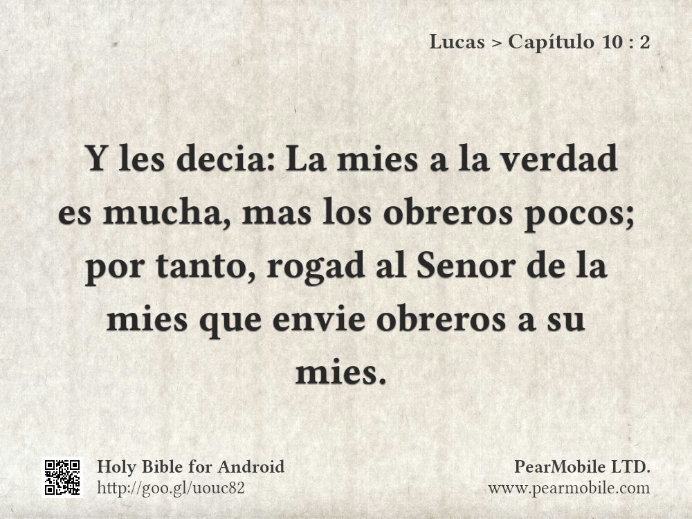 Lucas, Capítulo 10:2